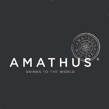 Dark grey logo for Amathus Drinks, UK